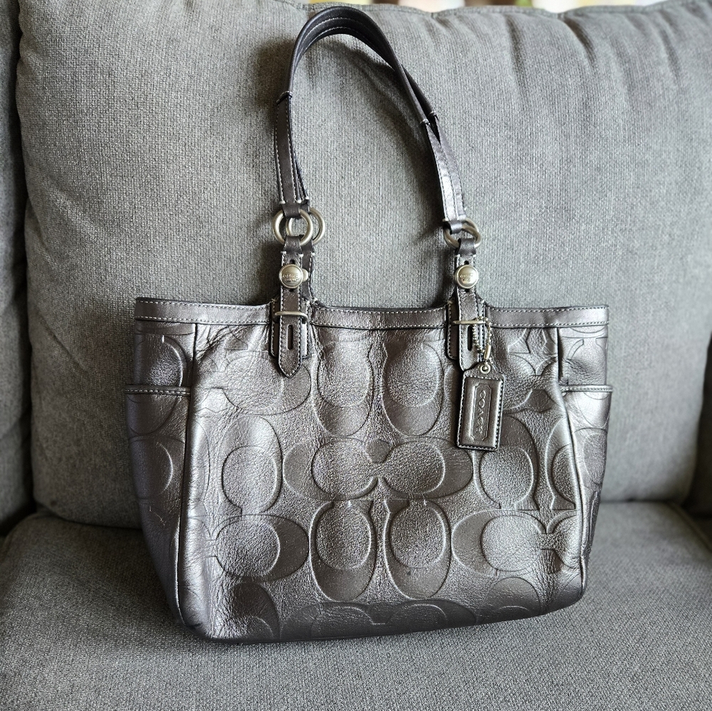 Silver Coach Purse